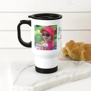 Custom Designed Photo Printed Black & White Stainless Steel Insulated Travel Mug 440ml Mother's Day Gift