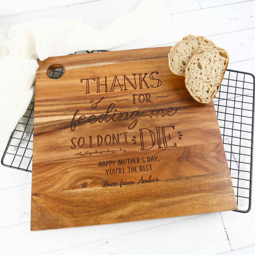 Customised Engraved Mother's Day Serving Cheese Chopping Board Gift