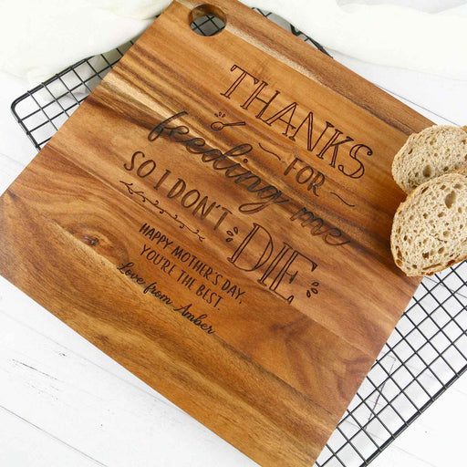 Custom Designed Engraved Mother's Day Serving Cheese Chopping Board Gift