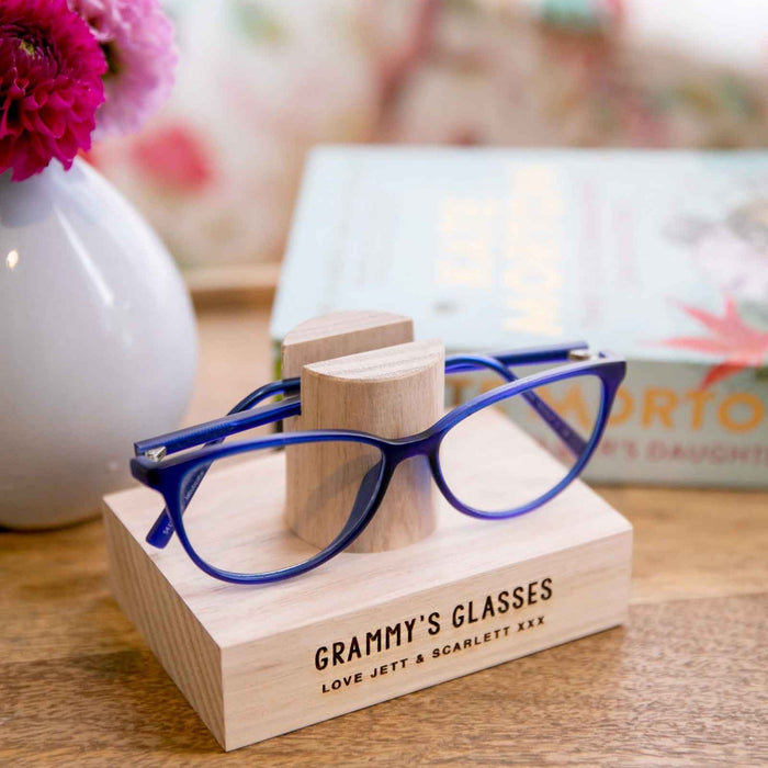 Custom Designed Engraved Mother's Day Tasmanian Oak Reading Glasses Gift