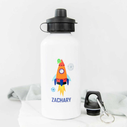 Personalised Printed Rocket Ship Kids Drink Bottle 500ml