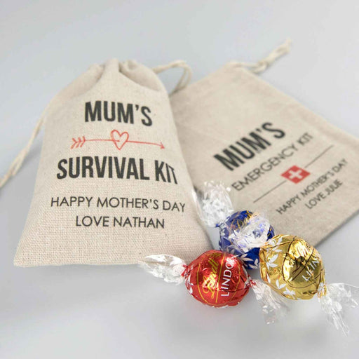 Customised Full Colour Printed Mother’s Day Survival Kit Hessian Gift Bag