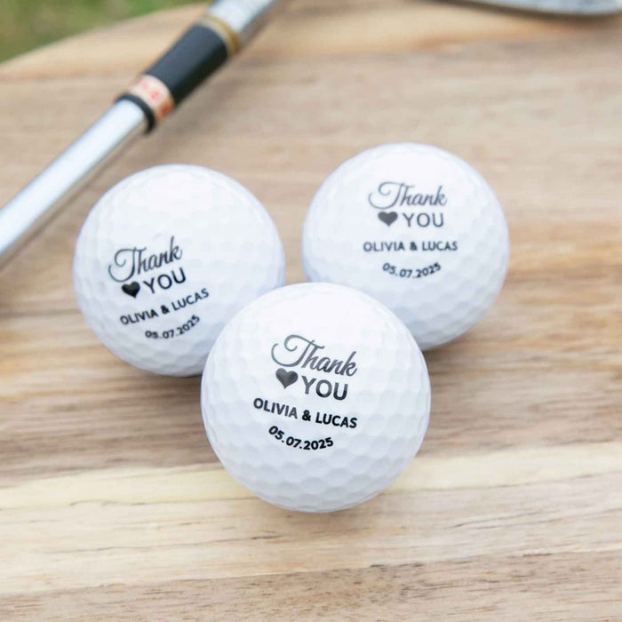 Personalised Printed Name Wedding Golf Ball Favour