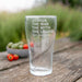 Custom Designed Engraved Birthday 425ml Schooner Pint Beer Glass Present