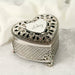 Personalised Engraved Silver Heart Jewellery Keepsake Box