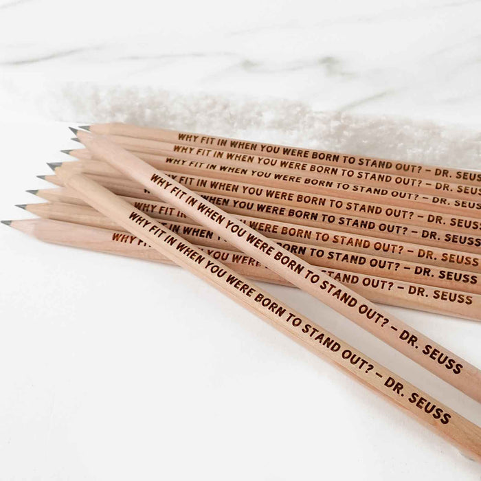 Bulk Discounted Engraved Student Teacher Student Graduation Wooden Pencils Set of 10