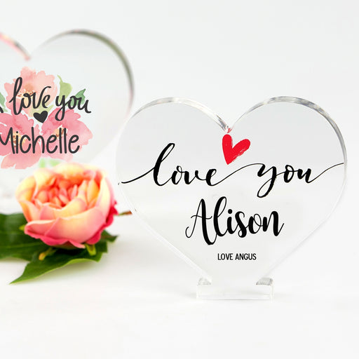 Valentine's Day Acrylic Printed Heart Plaque
