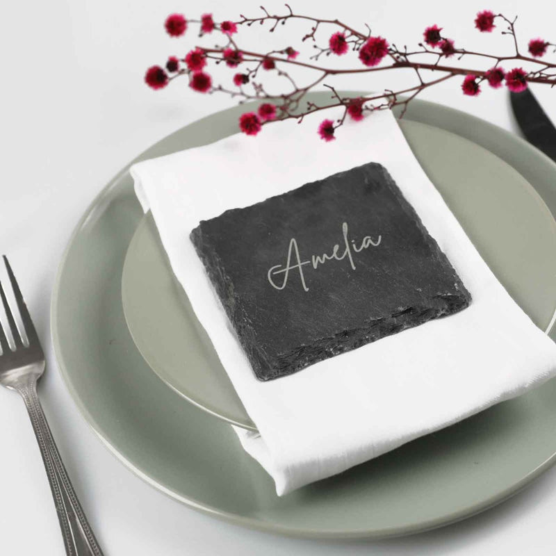 Engraved Wedding Slate Coasters Favours