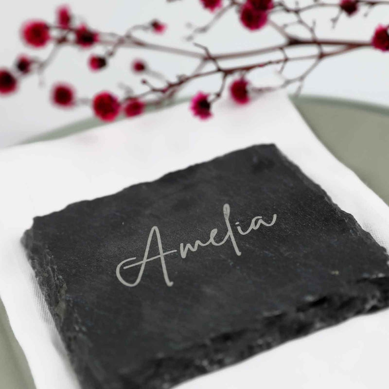 Engraved Wedding Slate Coasters Favours
