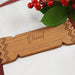 Customised Engraved Wooden Christmas Cracker Bon Bon Place card with magnet on the back and engraved custom Joke Present