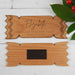 Custom Designed Engraved Magnetic Wooden Christmas Cracker Place card with Customised Joke Gift