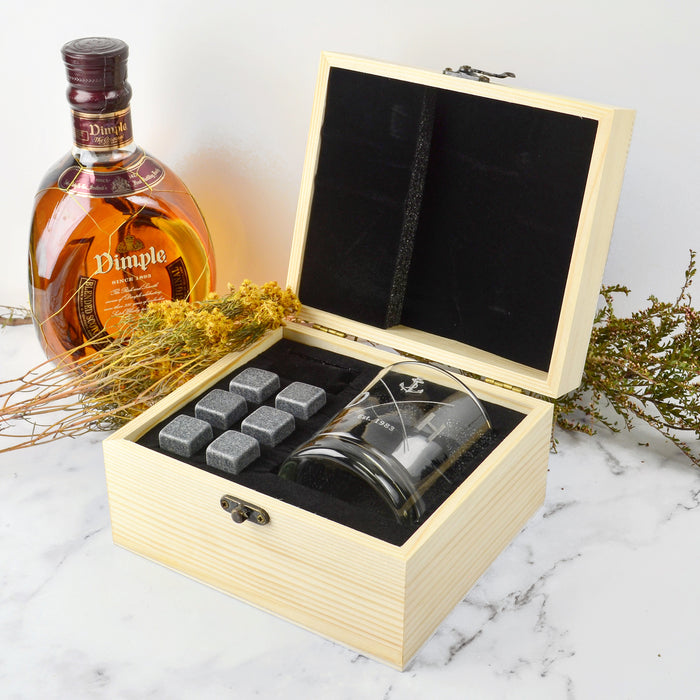 wooden gift box scotch set