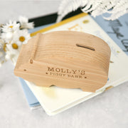 Customised Engraved Wooden Piggy Money Coin Box Birthday Present