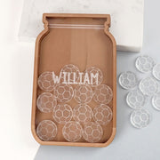 Customised Engraved Name Wooden Jar Soccer reward chart