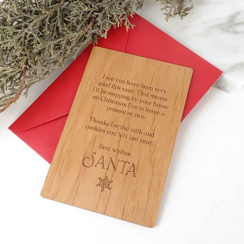 Unique Christmas keepsake card personalised with names